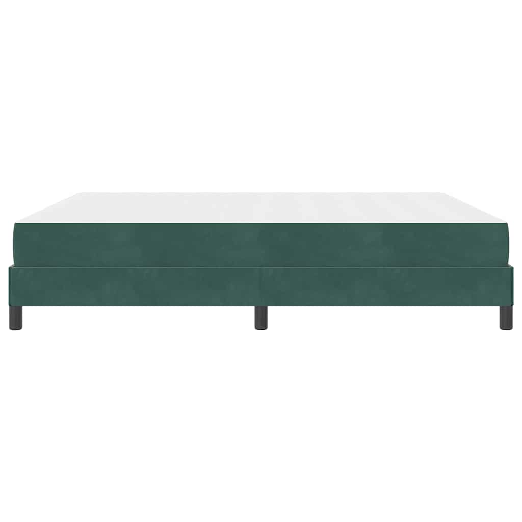 Lit à ressorts avec matelas Vert foncé 180 x 210 cm tissu - XIOS