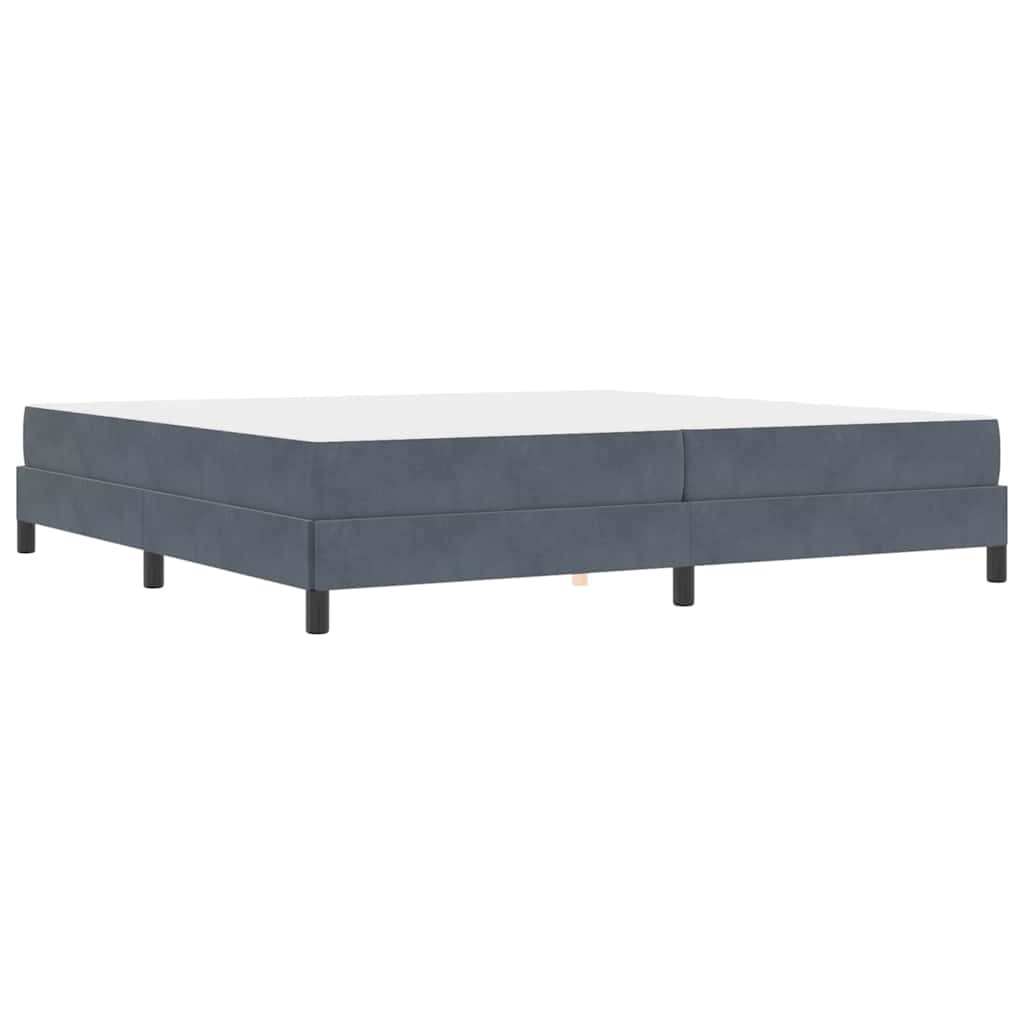 Lit à ressorts avec matelas Gris foncé 200 x 210 cm tissu - XIOS