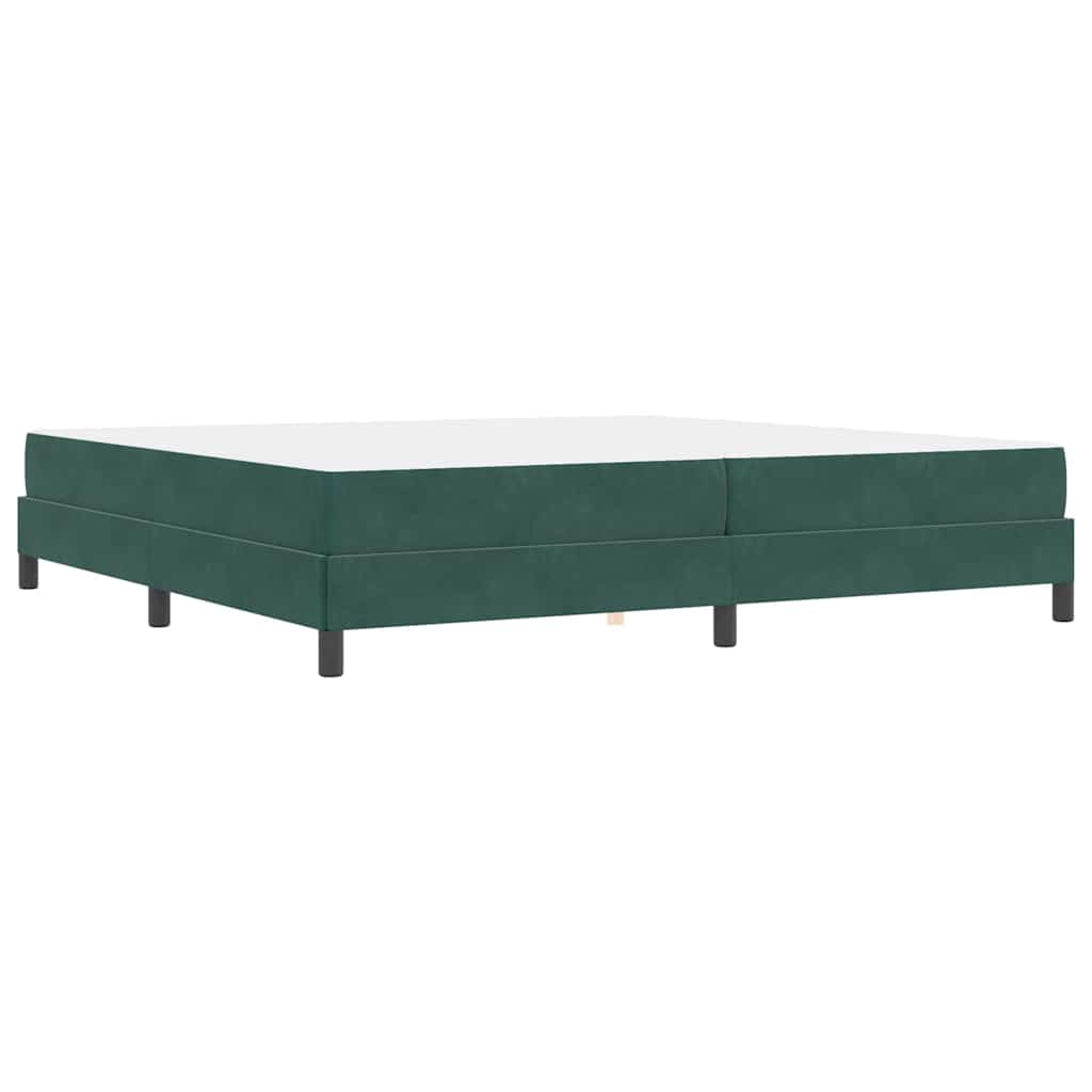 Lit boxspring avec matelas Vert foncé 200 x 210 cm Velours - XIOS