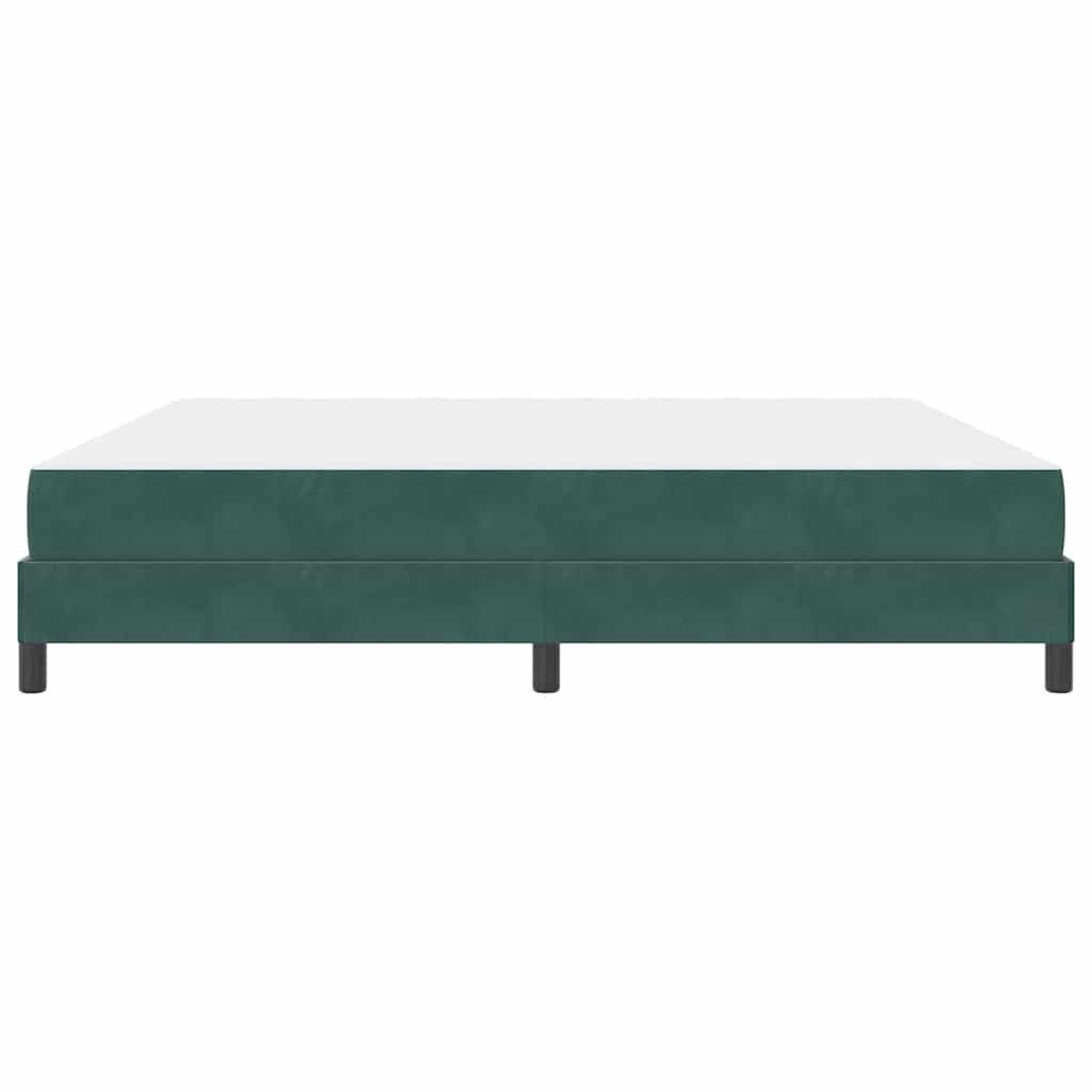 Lit boxspring avec matelas Vert foncé 200 x 210 cm Velours - XIOS