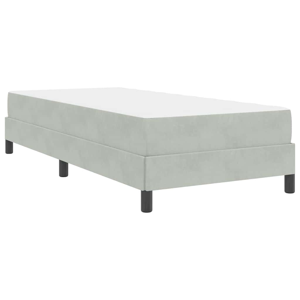 Lit à ressorts avec matelas Gris clair 80 x 220 cm tissu - XIOS
