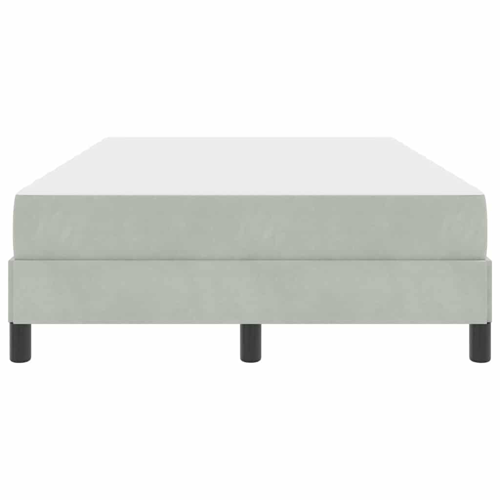 Lit à ressorts avec matelas Gris clair 120 x 220 cm tissu - XIOS