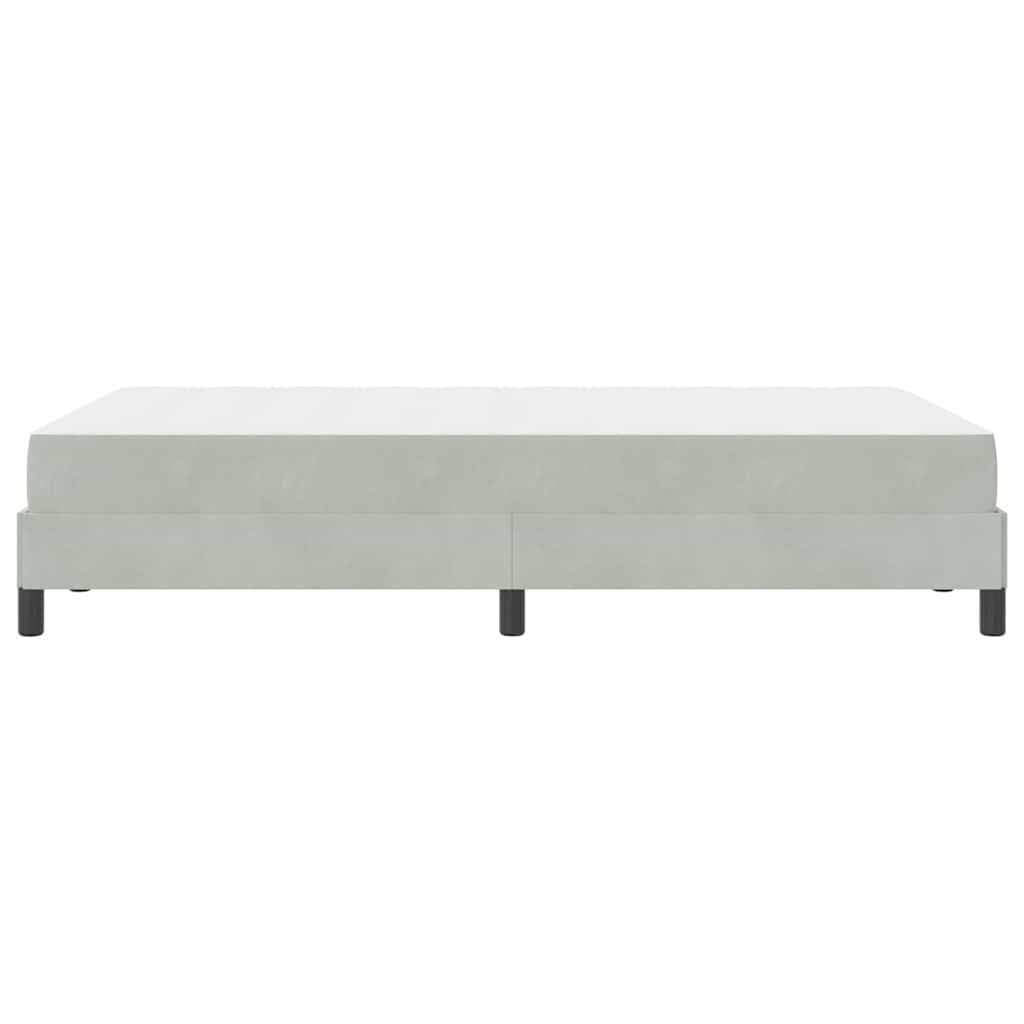 Lit à ressorts avec matelas Gris clair 120 x 220 cm tissu - XIOS