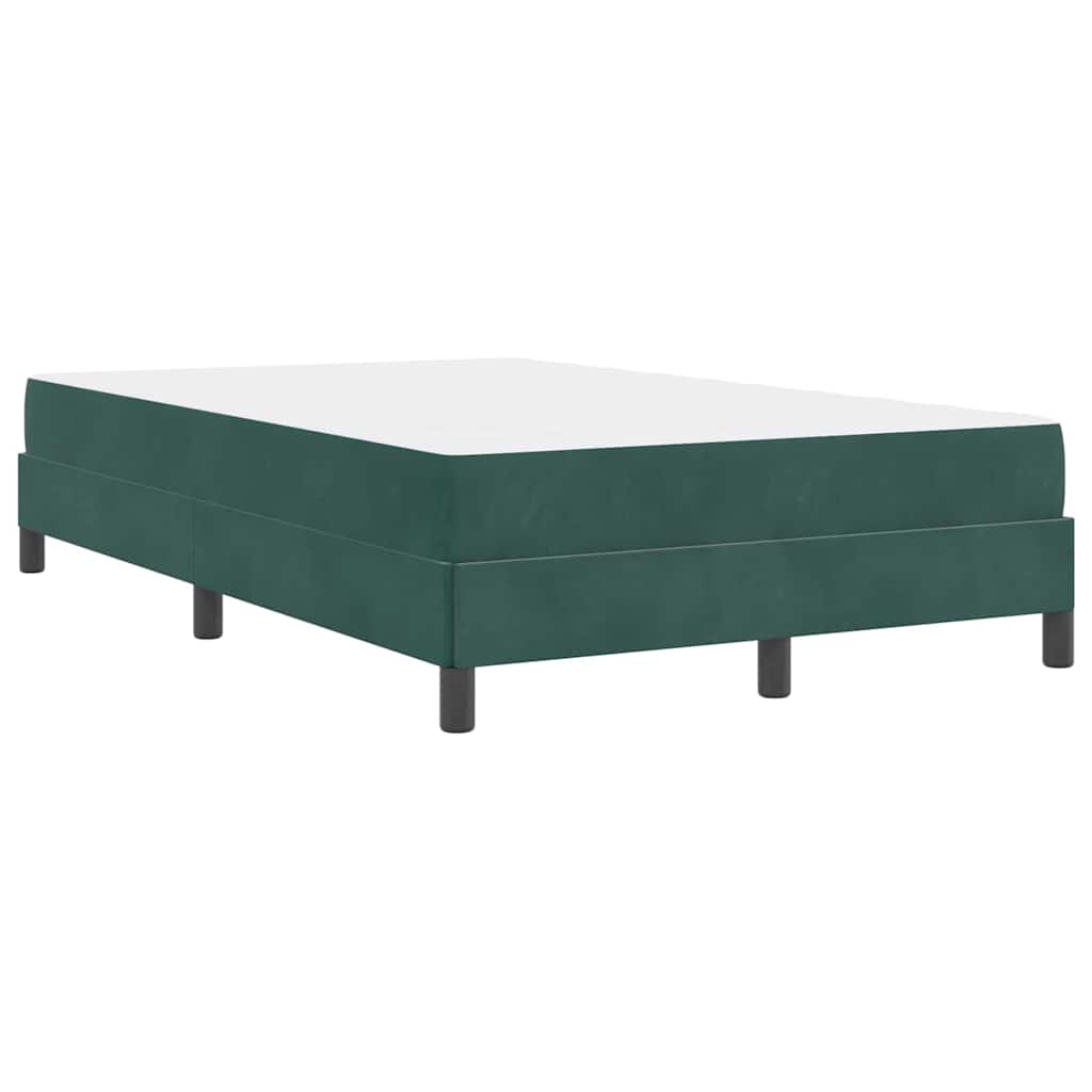 Lit à ressorts avec matelas Vert foncé 120 x 220 cm tissu - XIOS