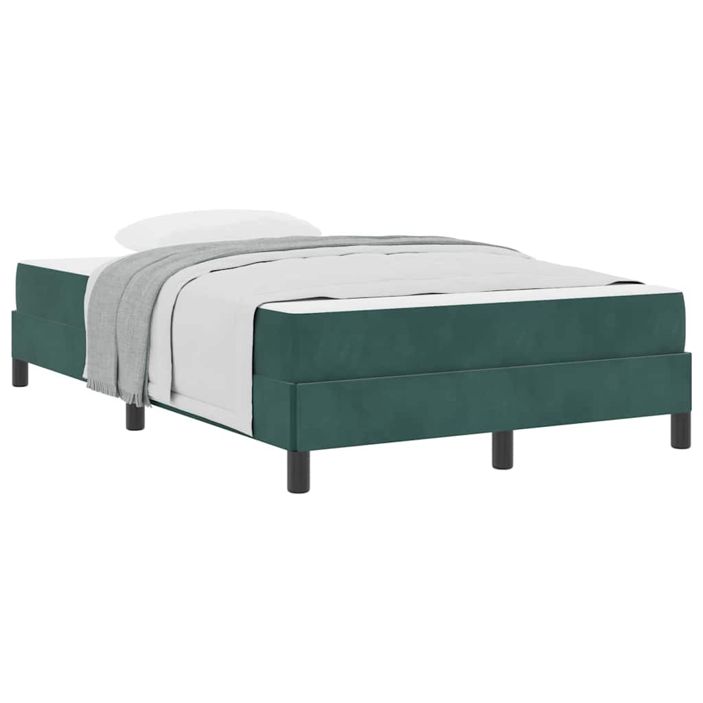 Lit à ressorts avec matelas Vert foncé 120 x 220 cm tissu - XIOS