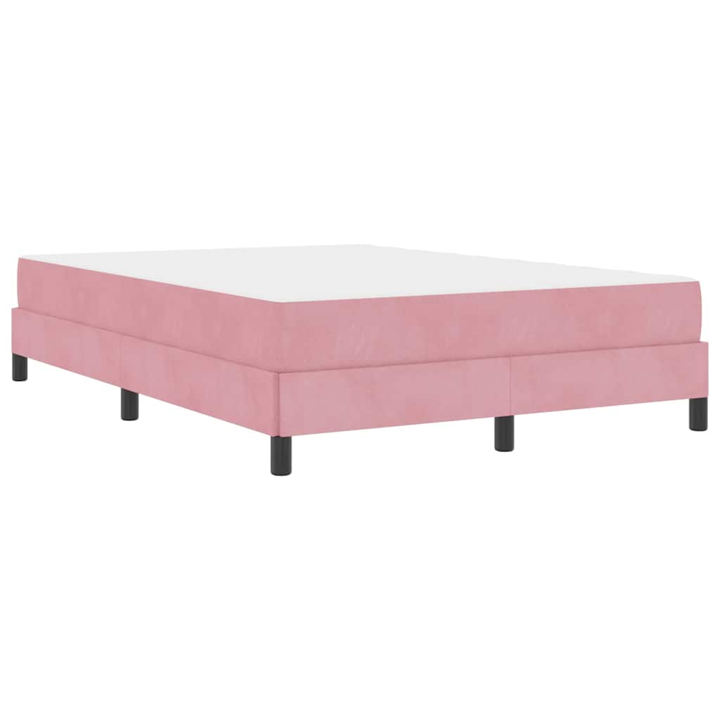 Lit à ressorts avec matelas Rose 140 x 220 cm tissu - XIOS