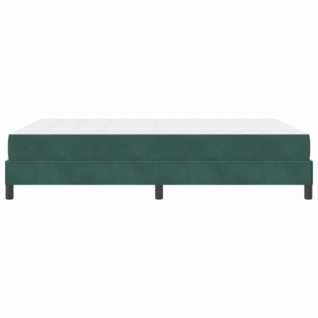 Lit à ressorts avec matelas Vert foncé 160 x 220 cm tissu - XIOS