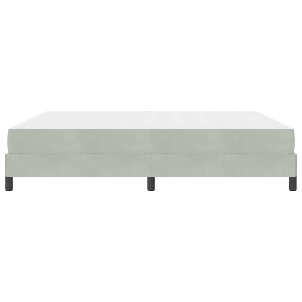 Lit à ressorts avec matelas Gris clair 180 x 220 cm tissu - XIOS
