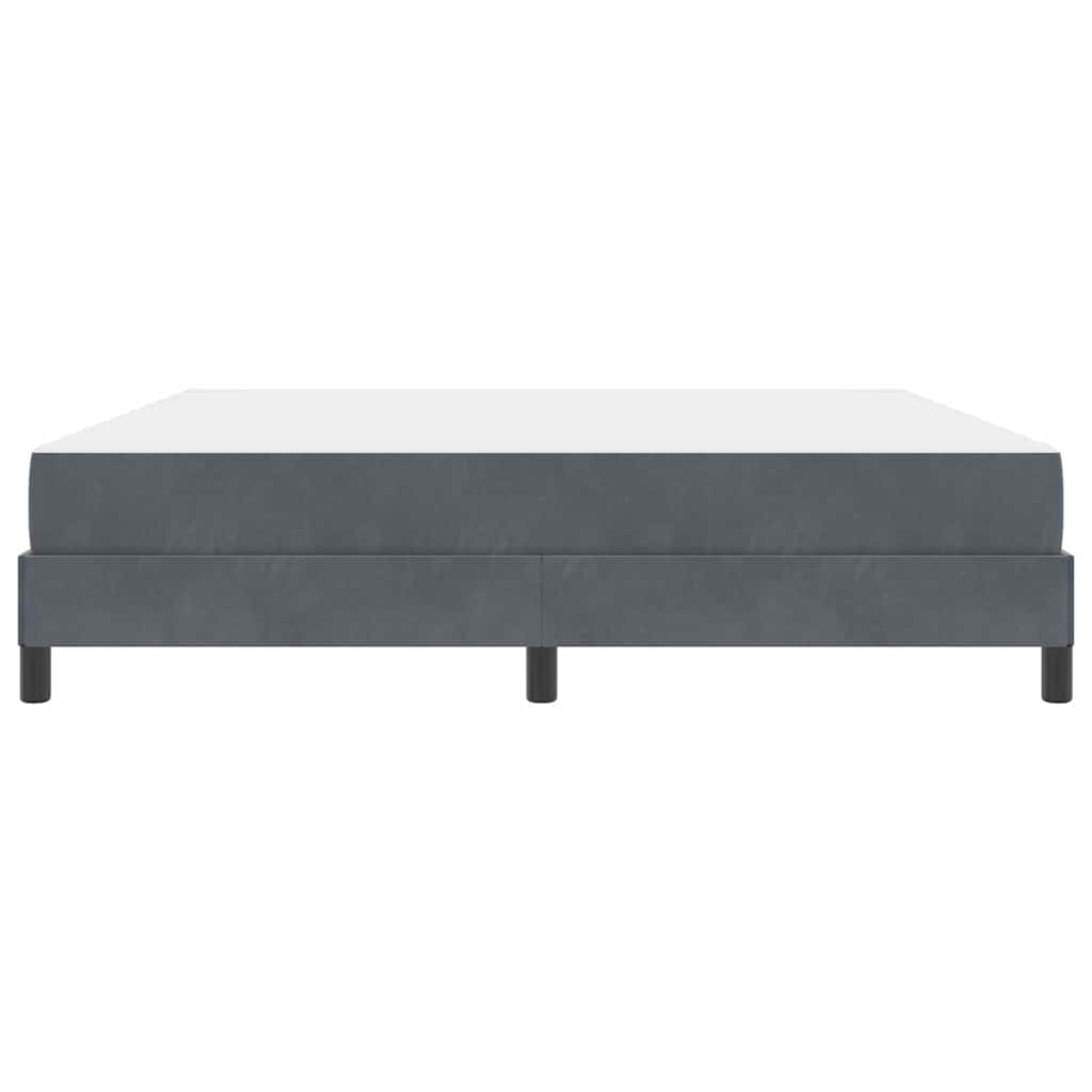 Lit à ressorts avec matelas Gris foncé 180 x 220 cm tissu - XIOS