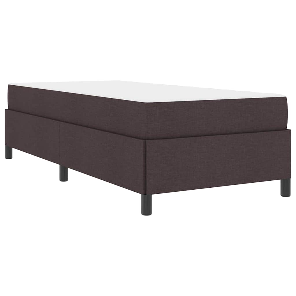 Lit à ressorts Marron foncé 80 x 200 cm tissu - XIOS