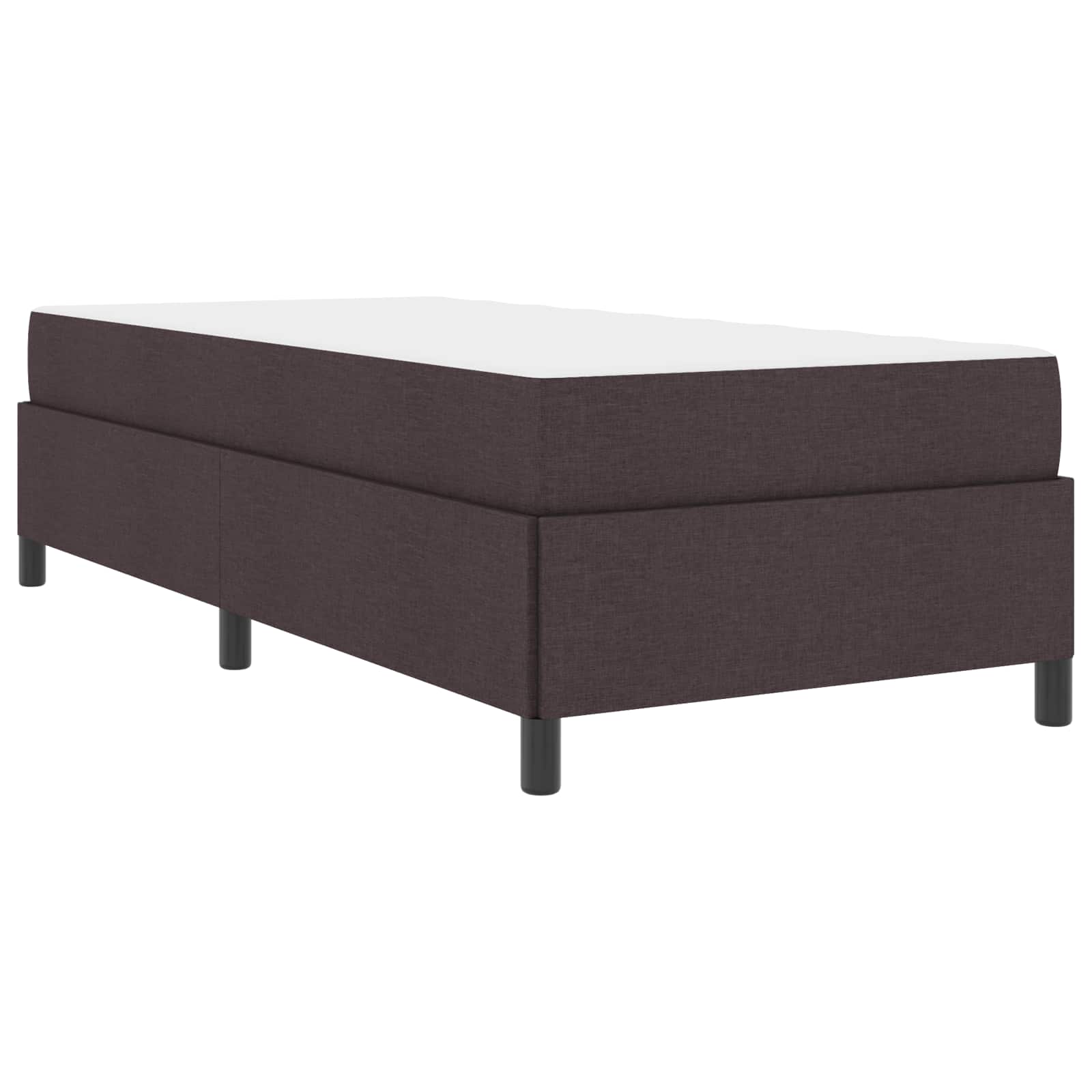 Lit à ressorts Marron foncé 80 x 200 cm tissu - XIOS