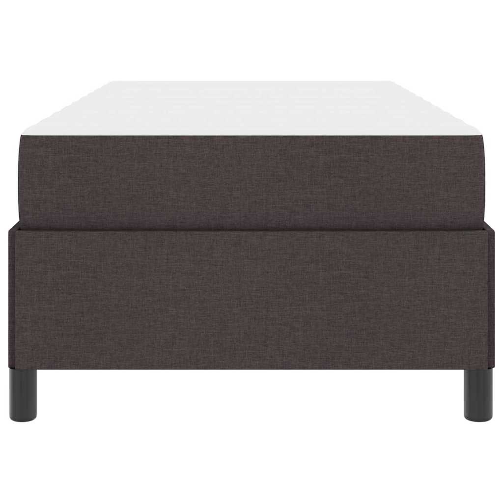Lit à ressorts Marron foncé 80 x 200 cm tissu - XIOS