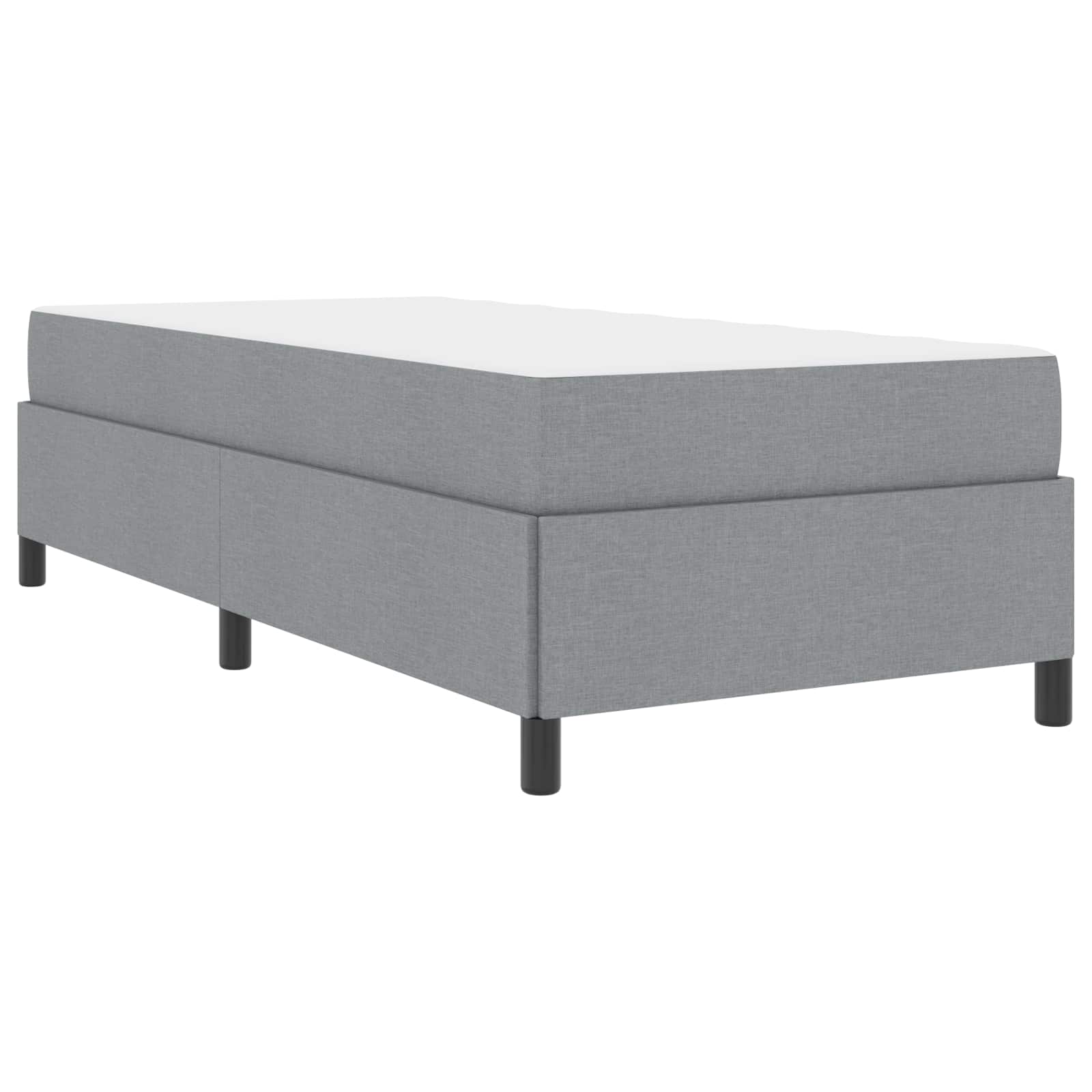 Lit à ressorts avec matelas Gris clair 90 x 190 cm tissu - XIOS