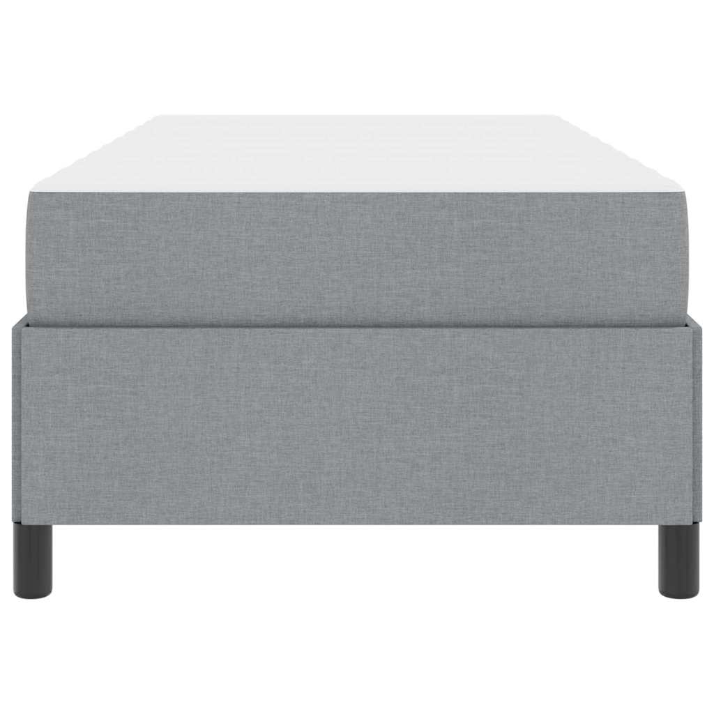 Lit à ressorts avec matelas Gris clair 90 x 190 cm tissu - XIOS