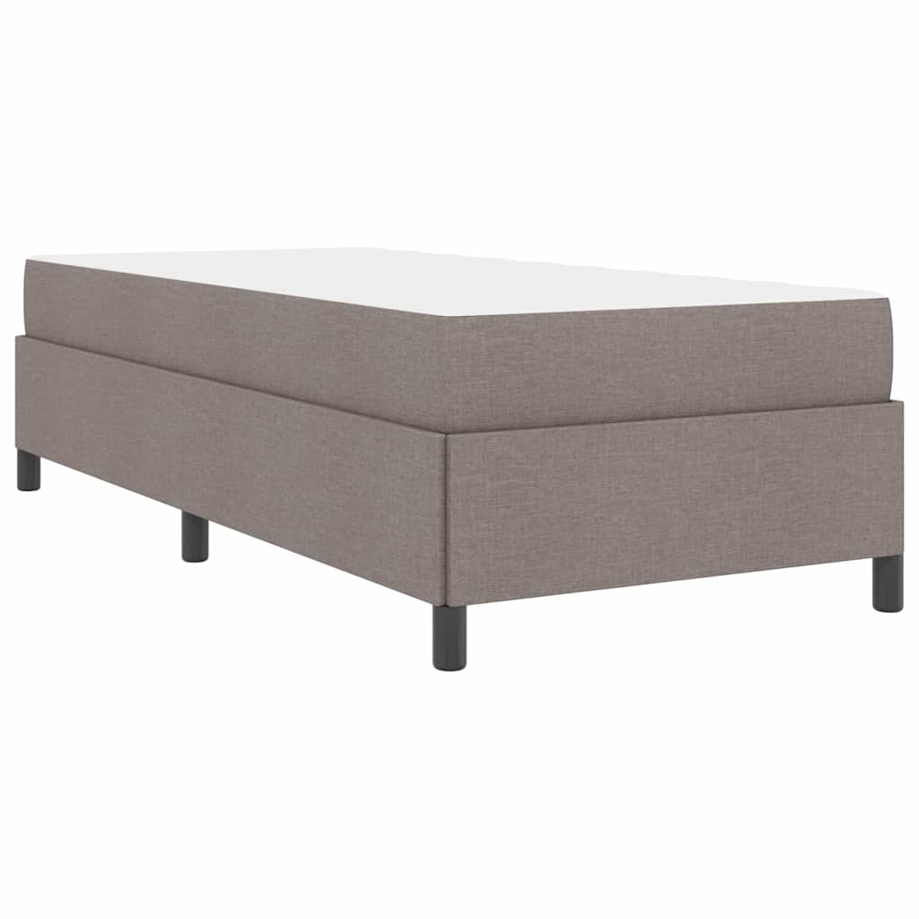 Lit à ressorts Taupe 90 x 200 cm tissu - XIOS