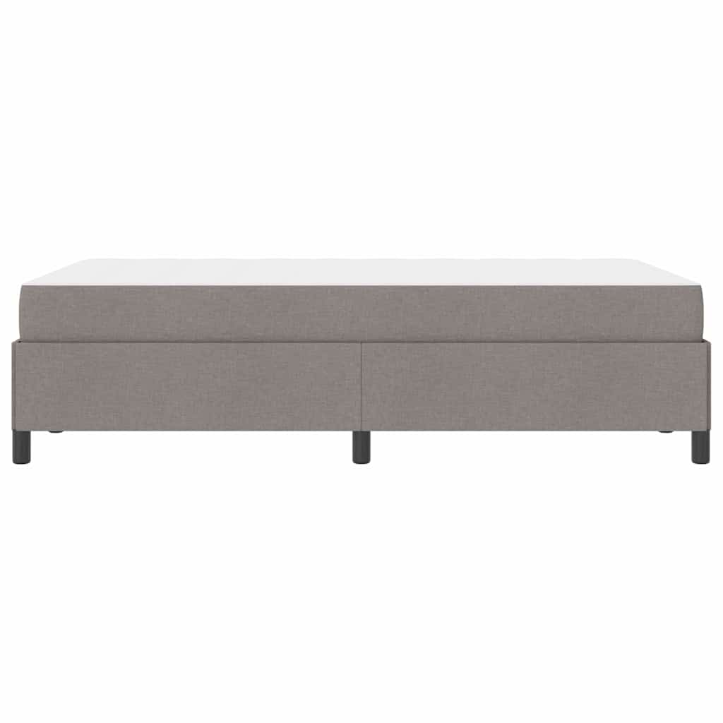 Lit à ressorts Taupe 120 x 190 cm tissu - XIOS