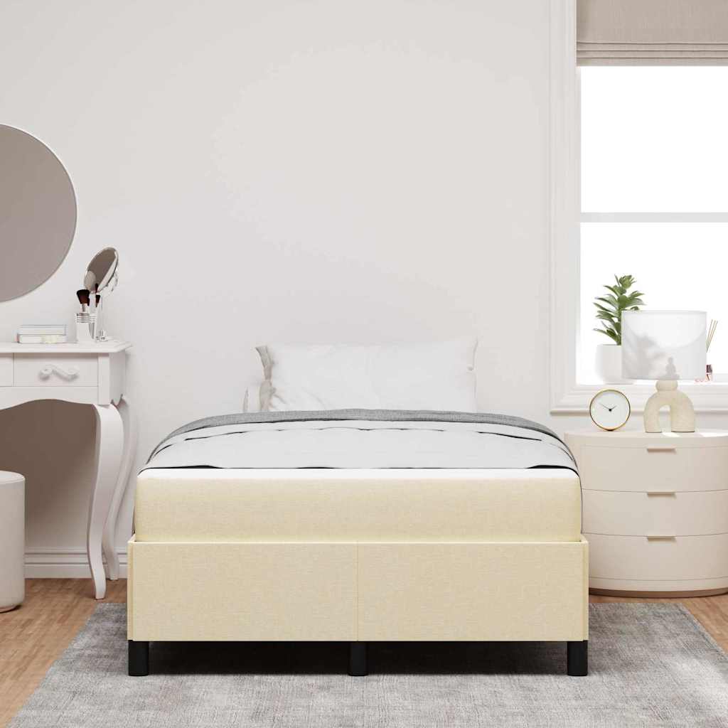 Lit à ressorts Crème 120 x 190 cm tissu - XIOS