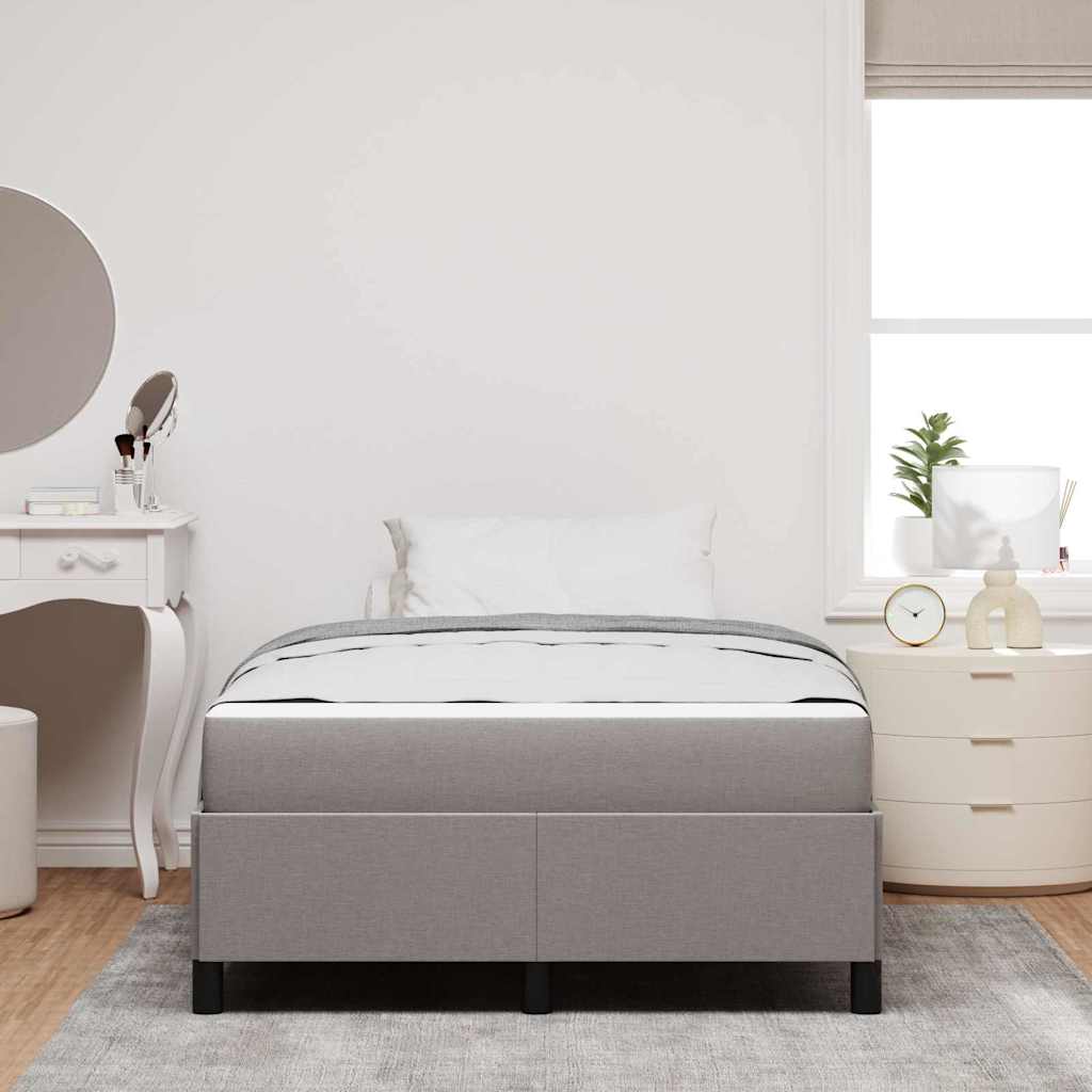 Lit à ressorts Taupe 120 x 200 cm tissu - XIOS