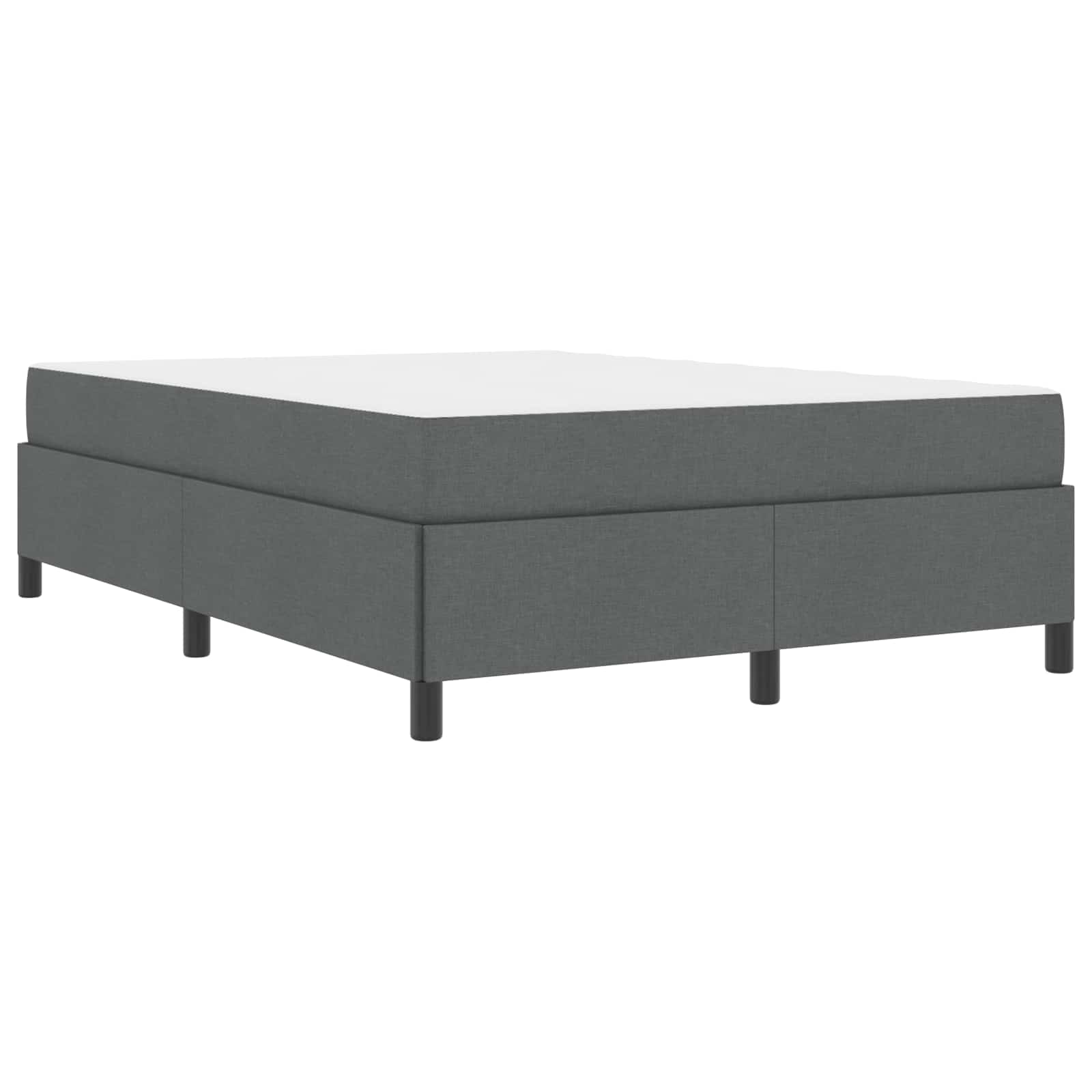 Lit à ressorts avec matelas Gris foncé 140 x 190 cm tissu - XIOS