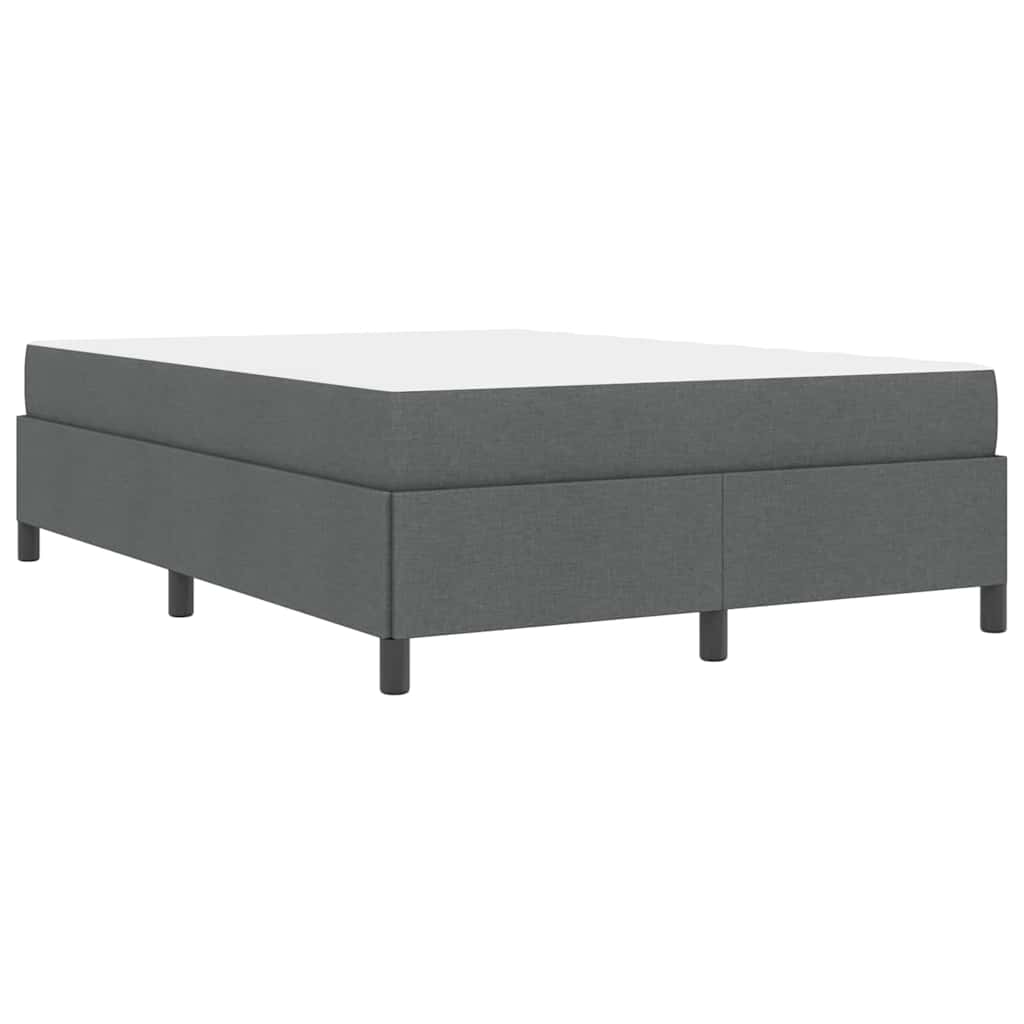 Lit à ressorts avec matelas Gris foncé 140 x 190 cm tissu - XIOS