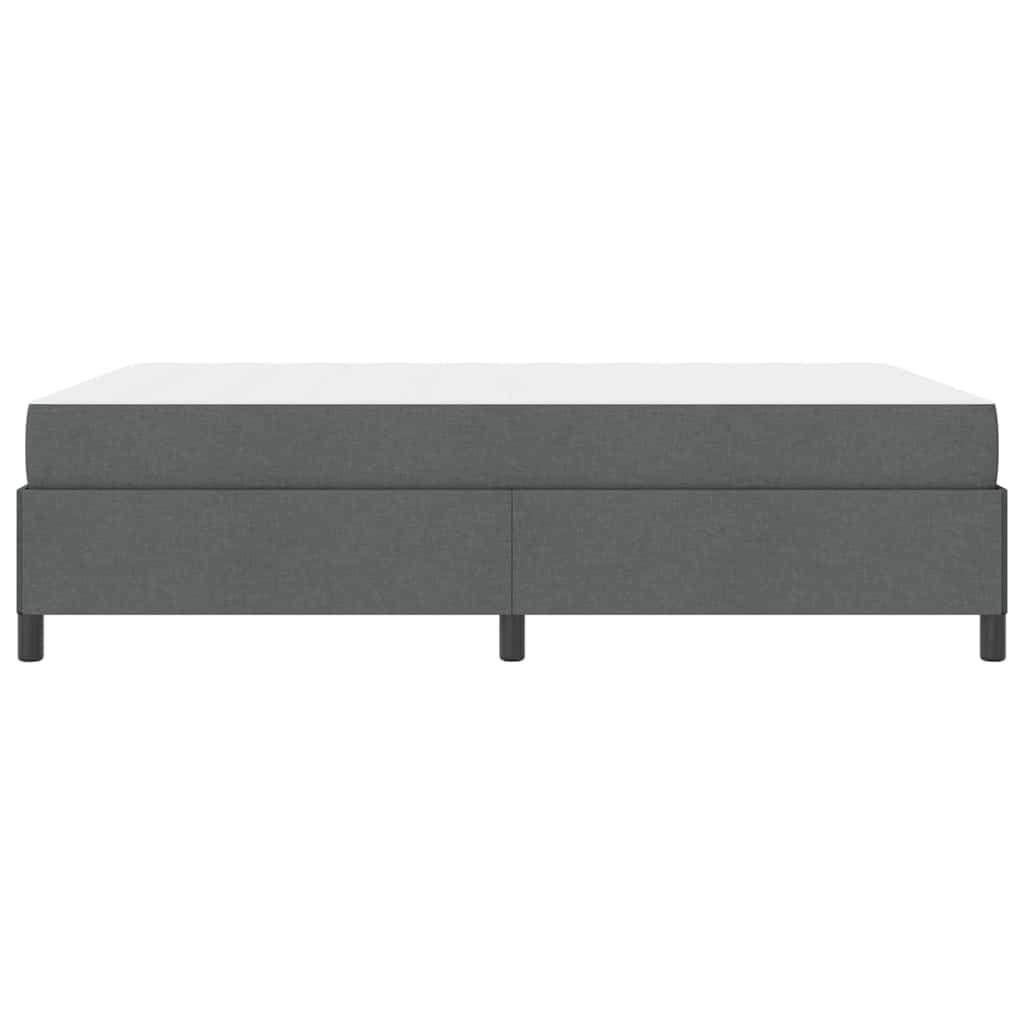 Lit à ressorts avec matelas Gris foncé 140 x 190 cm tissu - XIOS