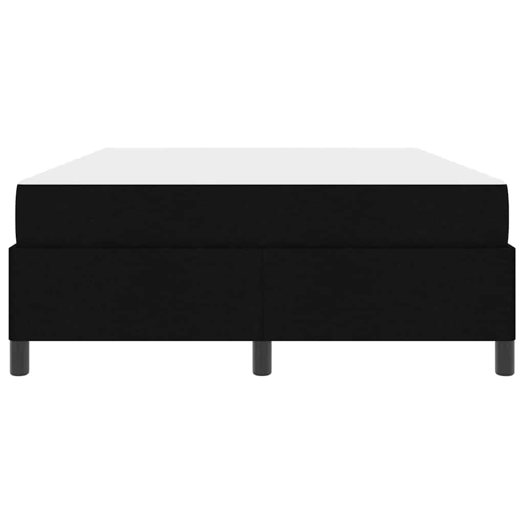 Lit à ressorts avec matelas Noir 140 x 190 cm tissu - XIOS