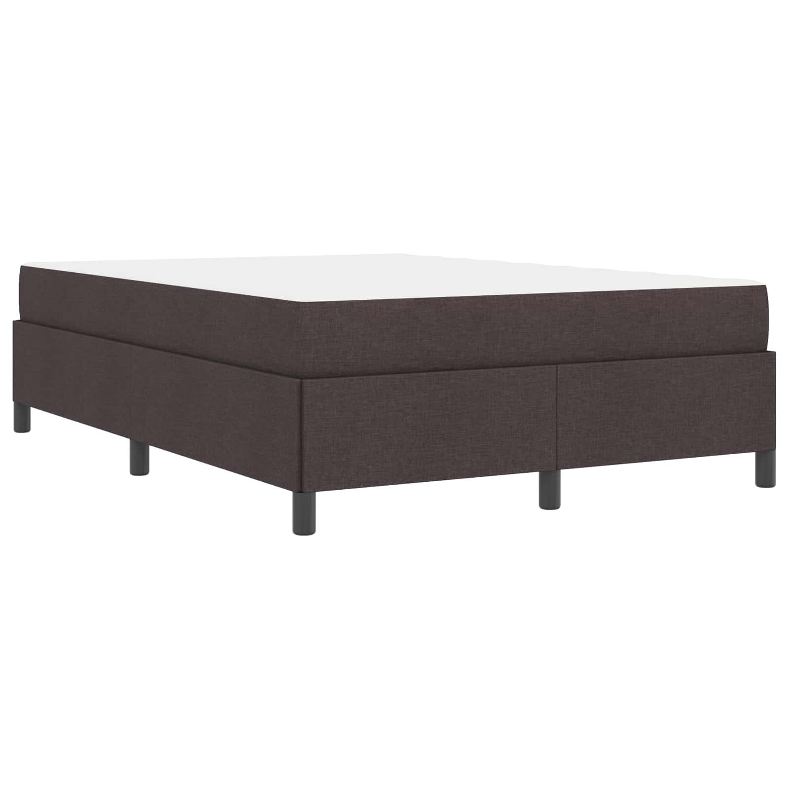 Lit à ressorts avec matelas Marron foncé 140 x 190 cm tissu - XIOS