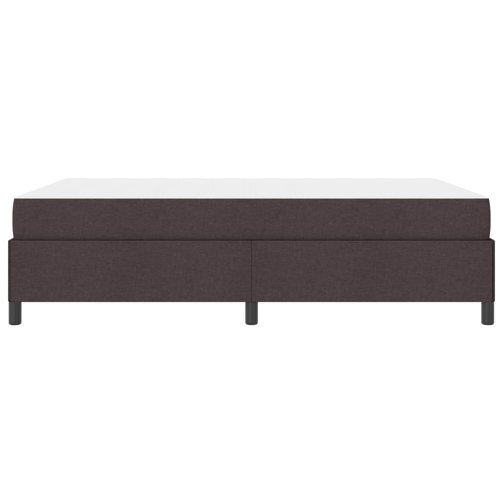 Lit à ressorts avec matelas Marron foncé 140 x 190 cm tissu - XIOS
