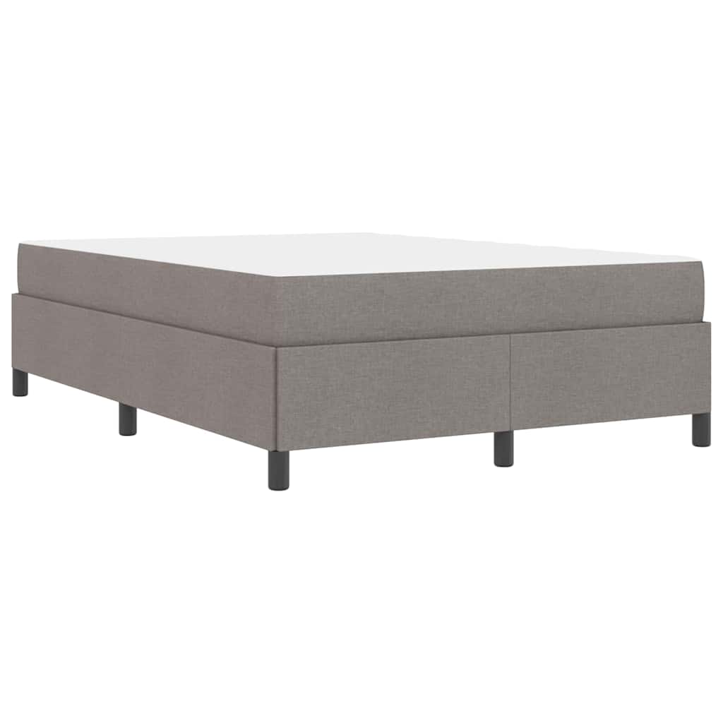 Lit à ressorts avec matelas Taupe 140 x 190 cm tissu - XIOS