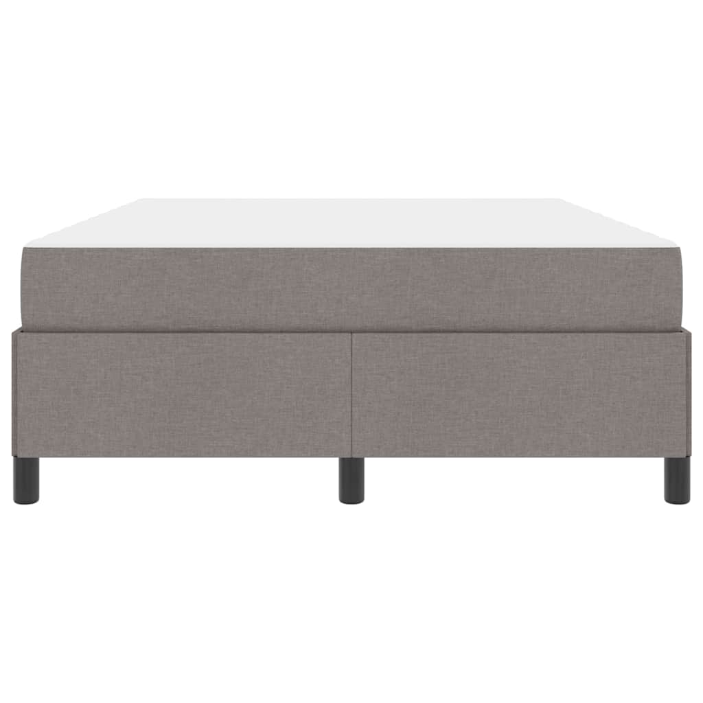Lit à ressorts avec matelas Taupe 140 x 190 cm tissu - XIOS