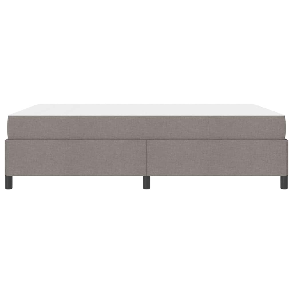 Lit à ressorts avec matelas Taupe 140 x 190 cm tissu - XIOS