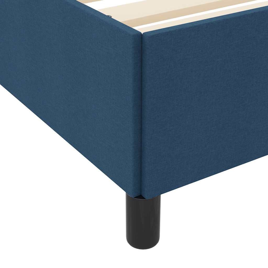 Lit à ressorts avec matelas Bleu 140 x 190 cm tissu - XIOS