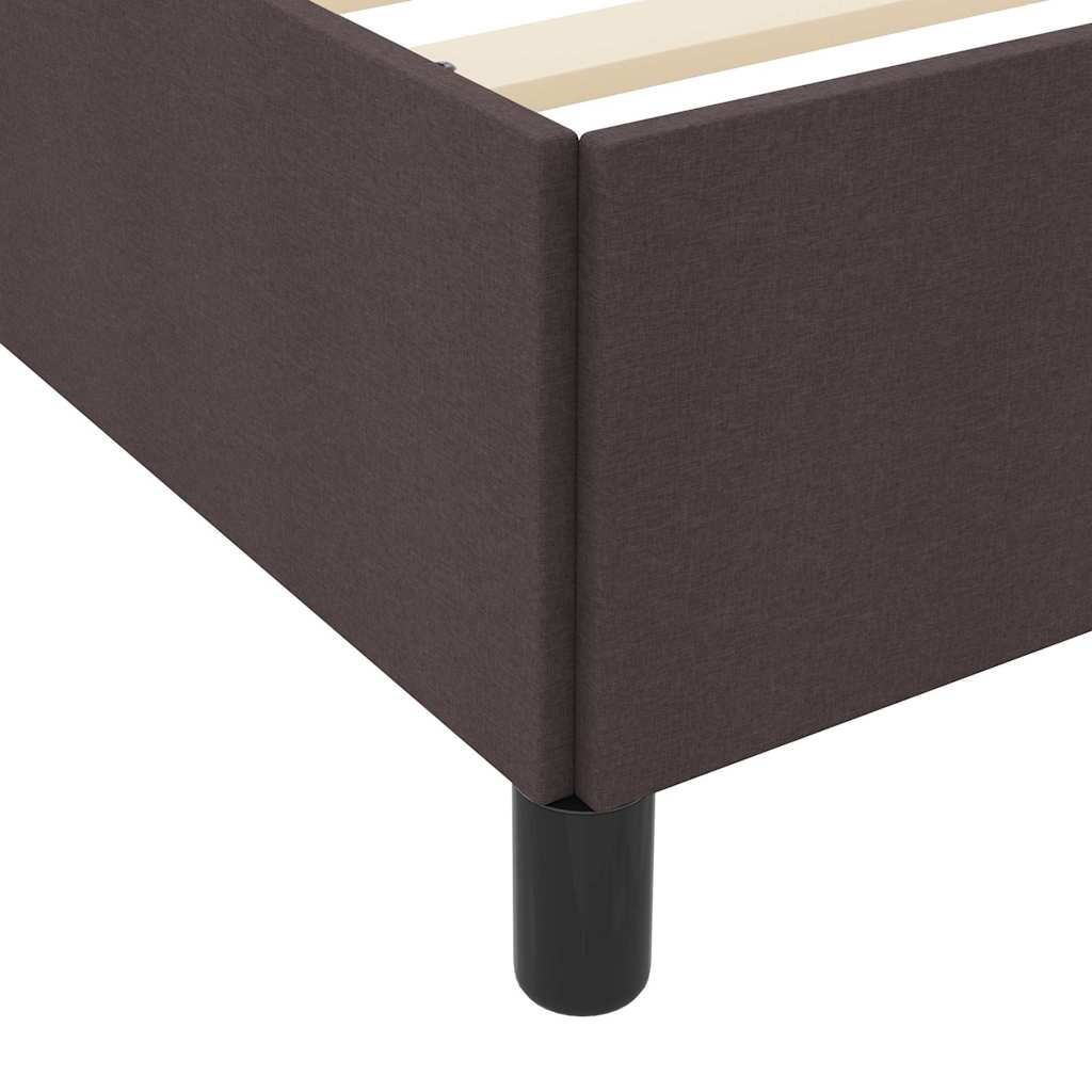 Lit à ressorts Marron foncé 140 x 200 cm tissu - XIOS