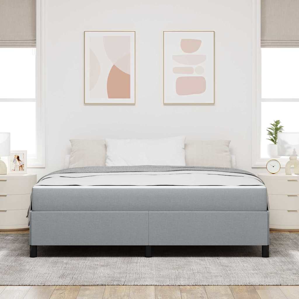 Lit à ressorts Gris clair 180 x 200 cm tissu - XIOS