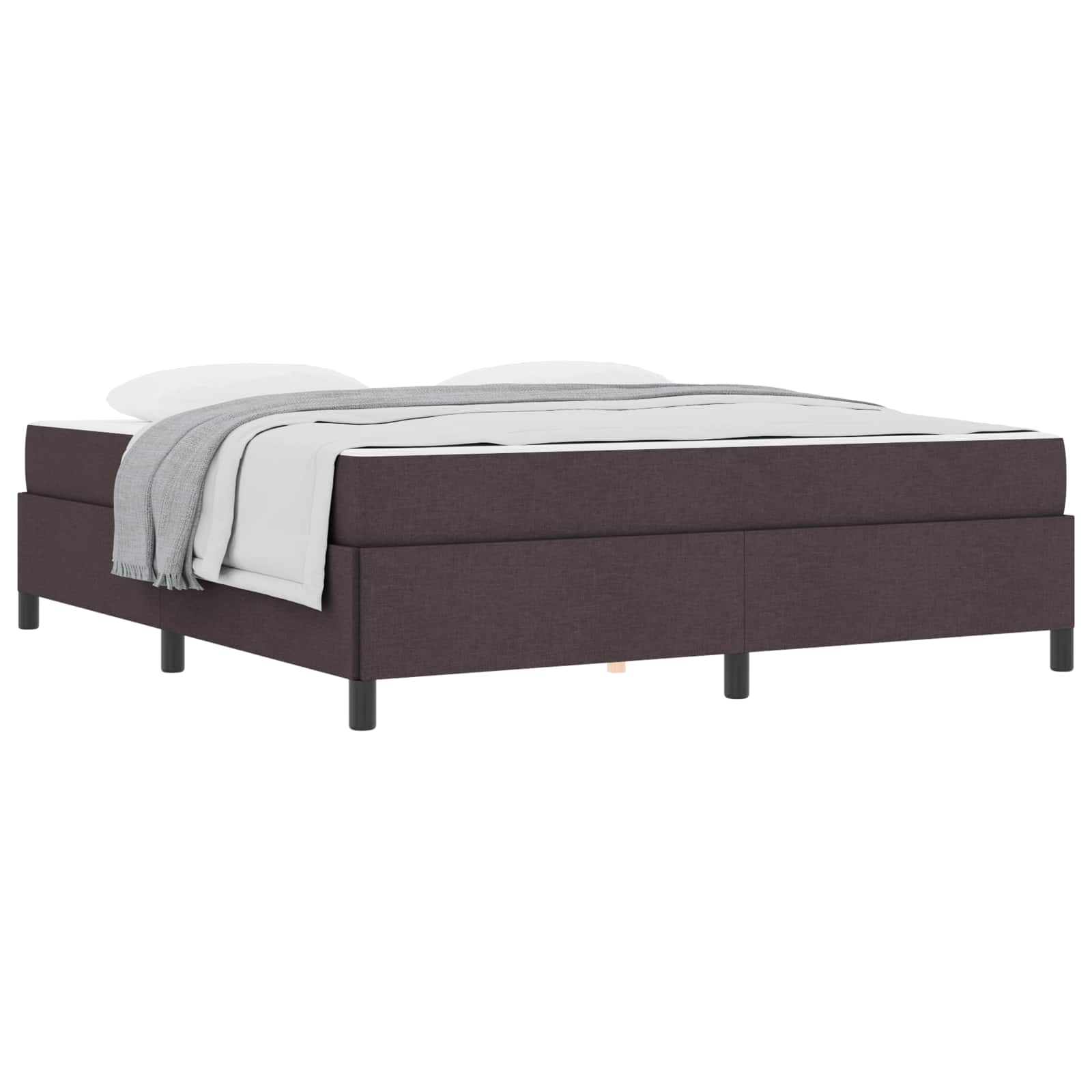 Lit à ressorts Marron foncé 180 x 200 cm tissu - XIOS