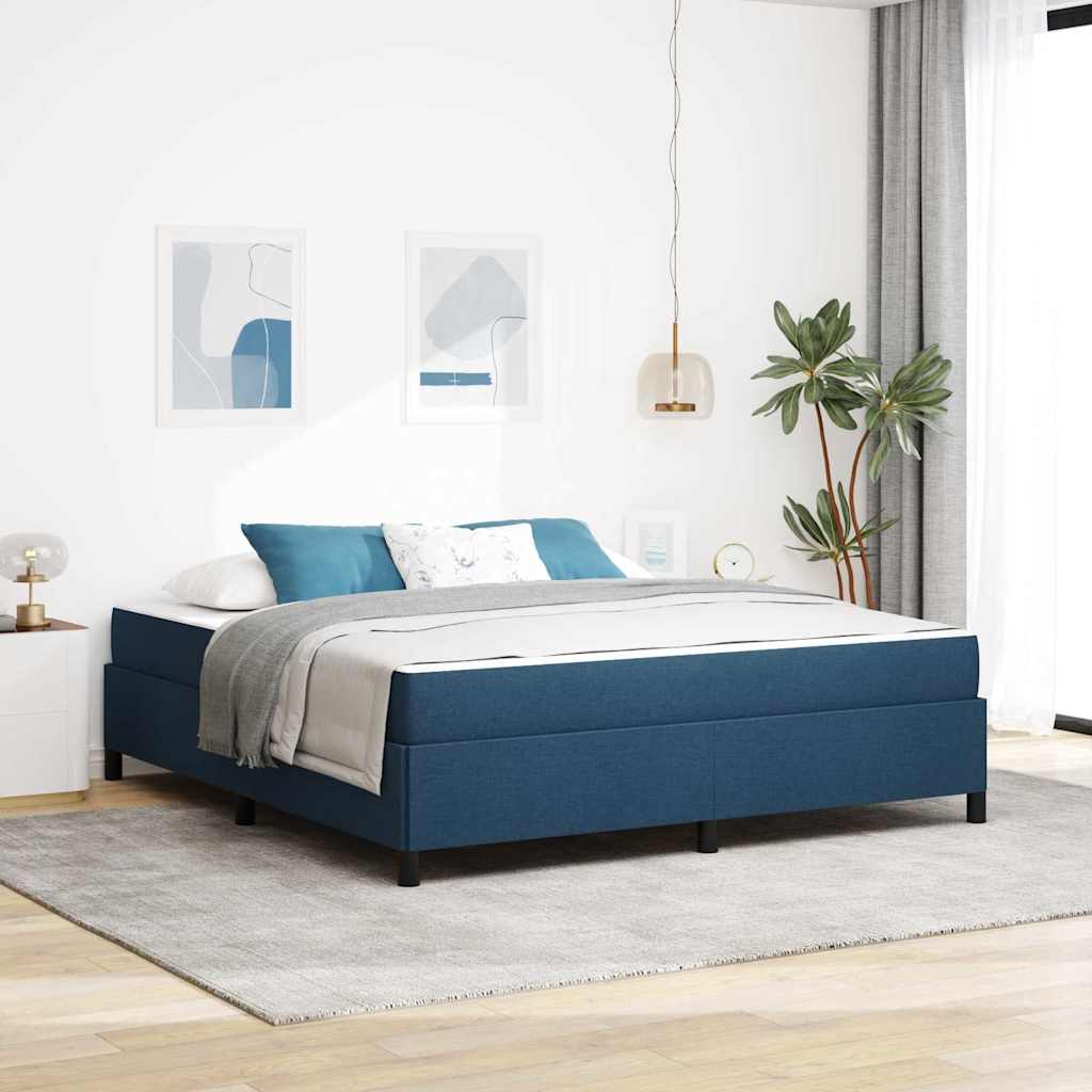 Lit à ressorts Bleu 180 x 200 cm tissu - XIOS