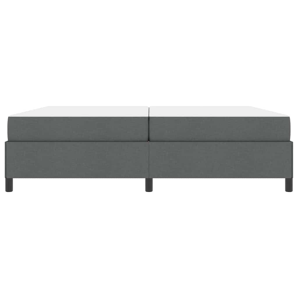 Lit à ressorts avec matelas Gris foncé 200 x 200 cm tissu - XIOS