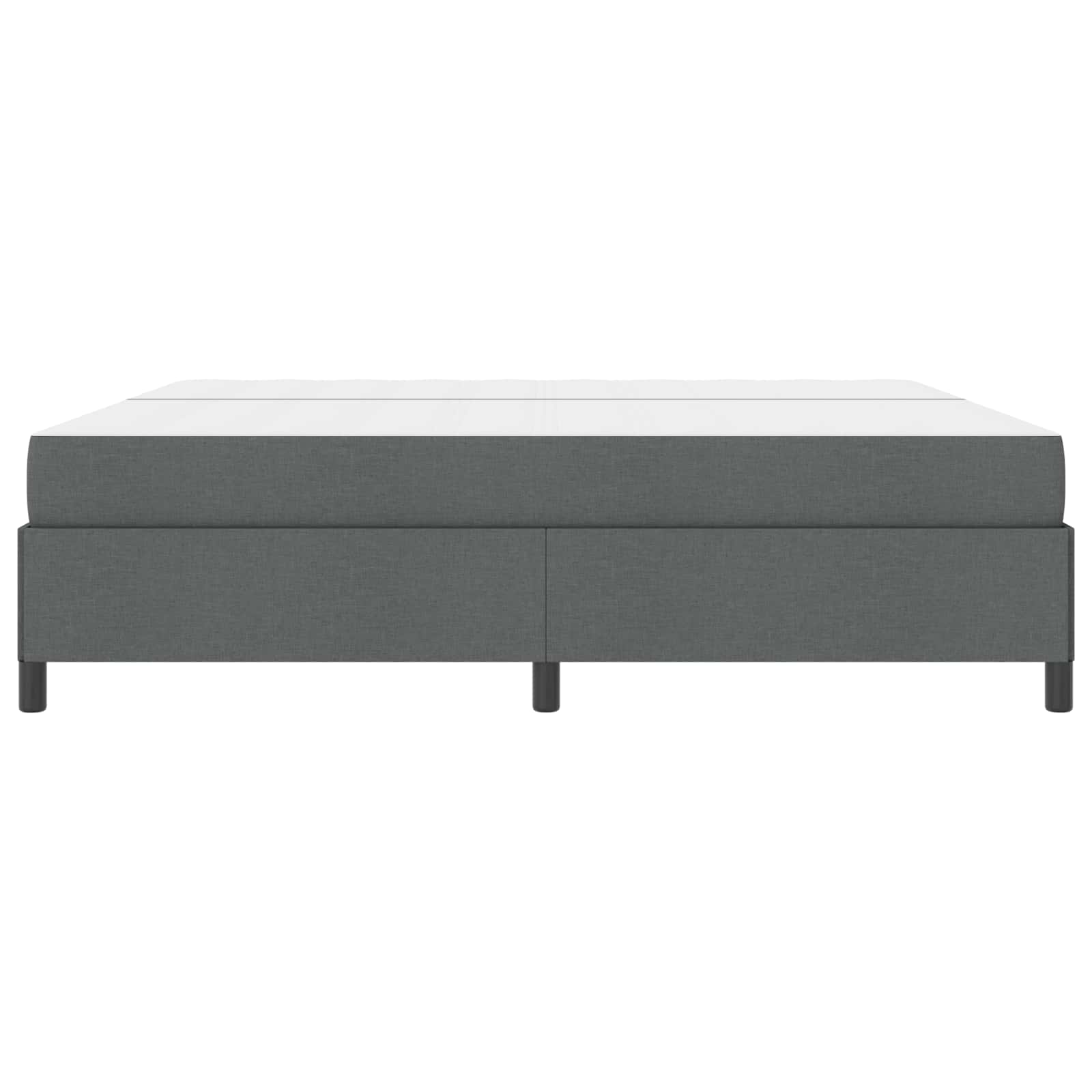 Lit à ressorts avec matelas Gris foncé 200 x 200 cm tissu - XIOS