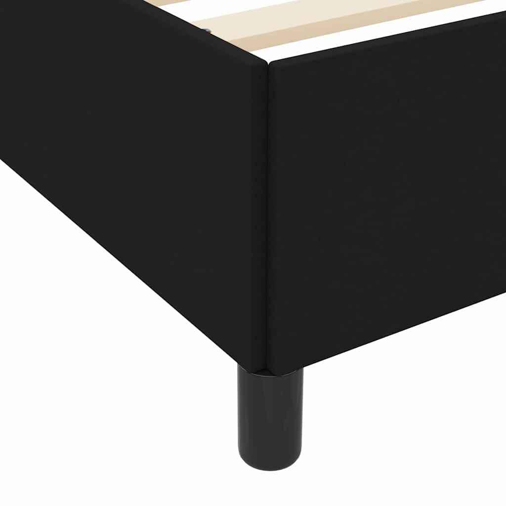 Lit à ressorts avec matelas Noir 200 x 200 cm tissu - XIOS