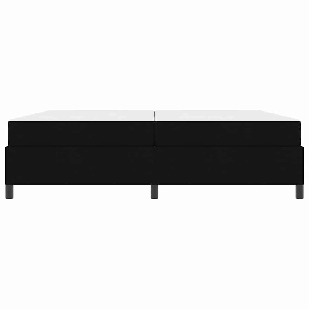 Lit à ressorts avec matelas Noir 200 x 200 cm tissu - XIOS