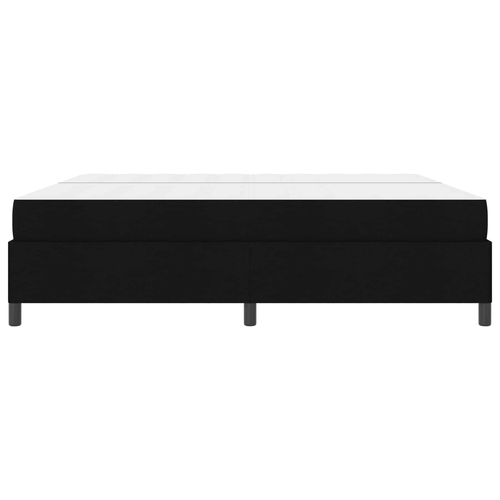 Lit à ressorts avec matelas Noir 200 x 200 cm tissu - XIOS