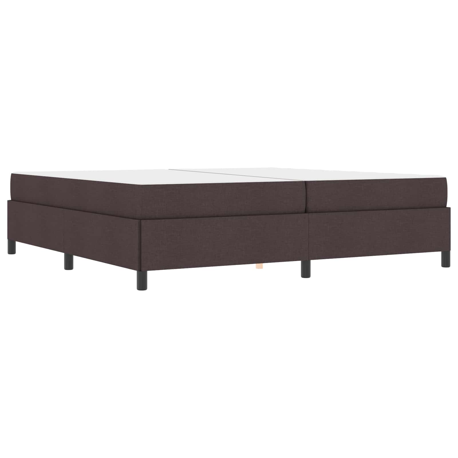 Lit à ressorts avec matelas Marron foncé 200 x 200 cm tissu - XIOS