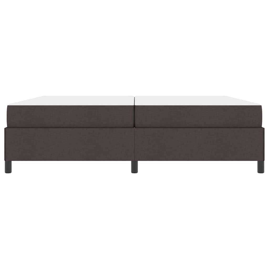 Lit à ressorts avec matelas Marron foncé 200 x 200 cm tissu - XIOS