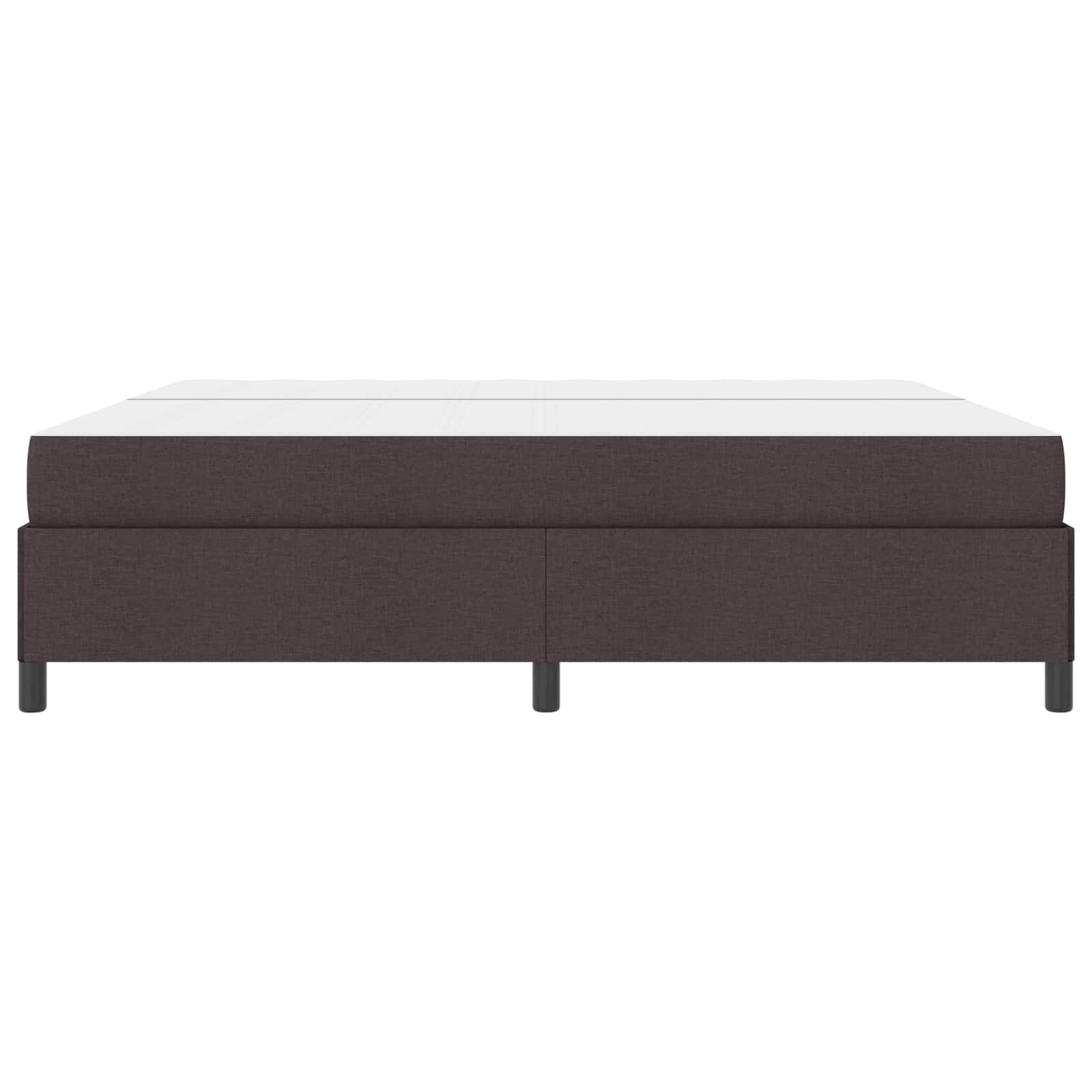 Lit à ressorts avec matelas Marron foncé 200 x 200 cm tissu - XIOS