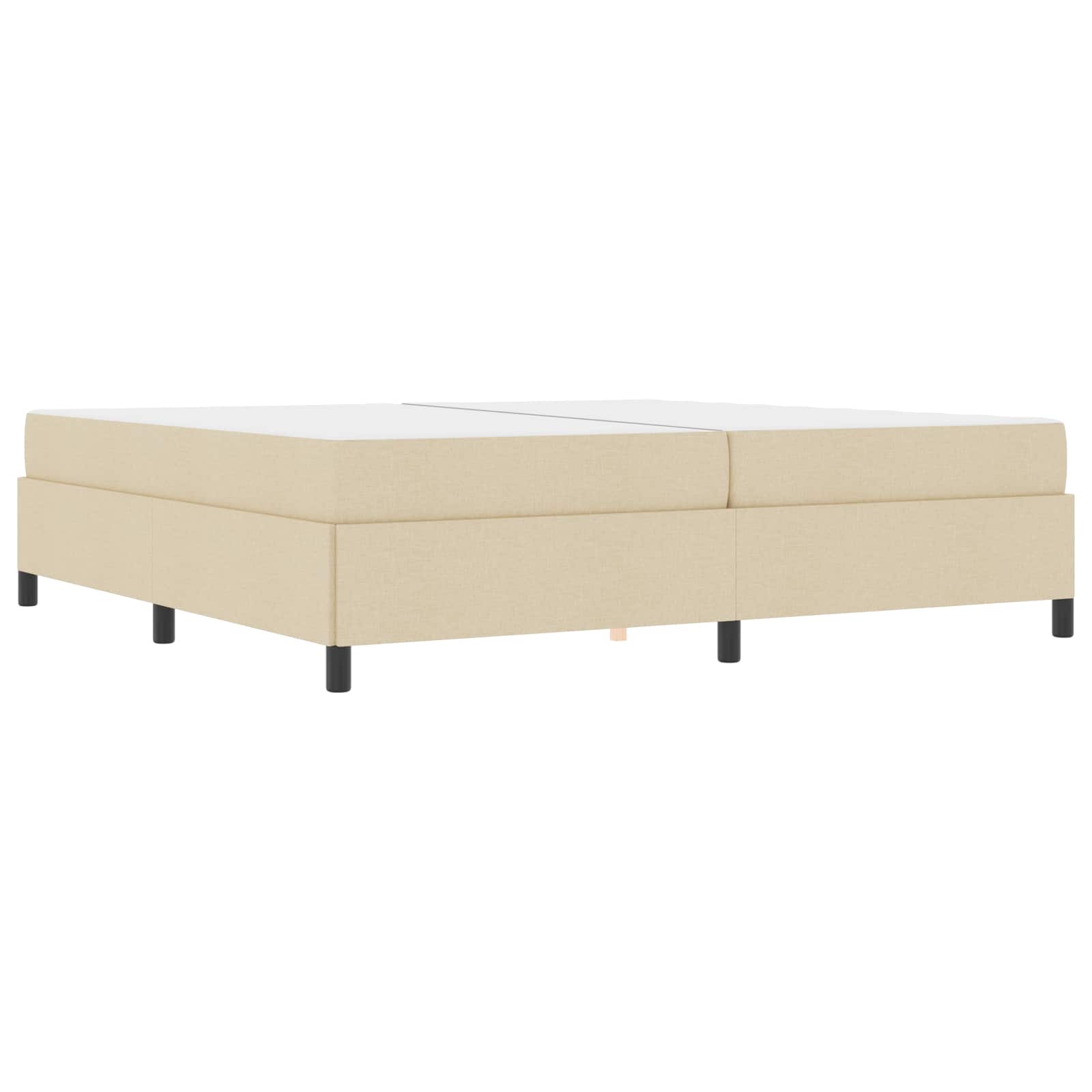 Lit à ressorts avec matelas Crème 200 x 200 cm tissu - XIOS