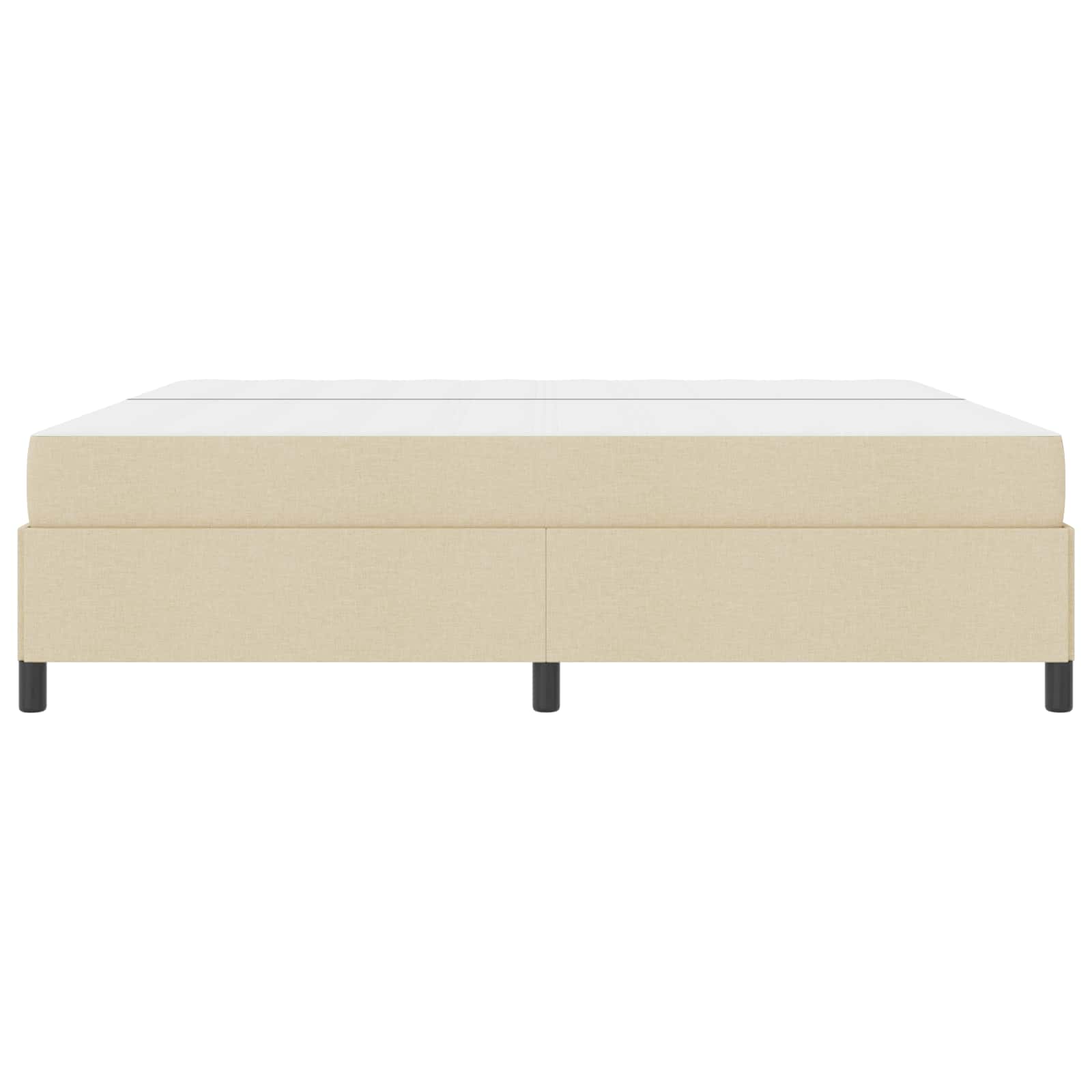 Lit à ressorts avec matelas Crème 200 x 200 cm tissu - XIOS
