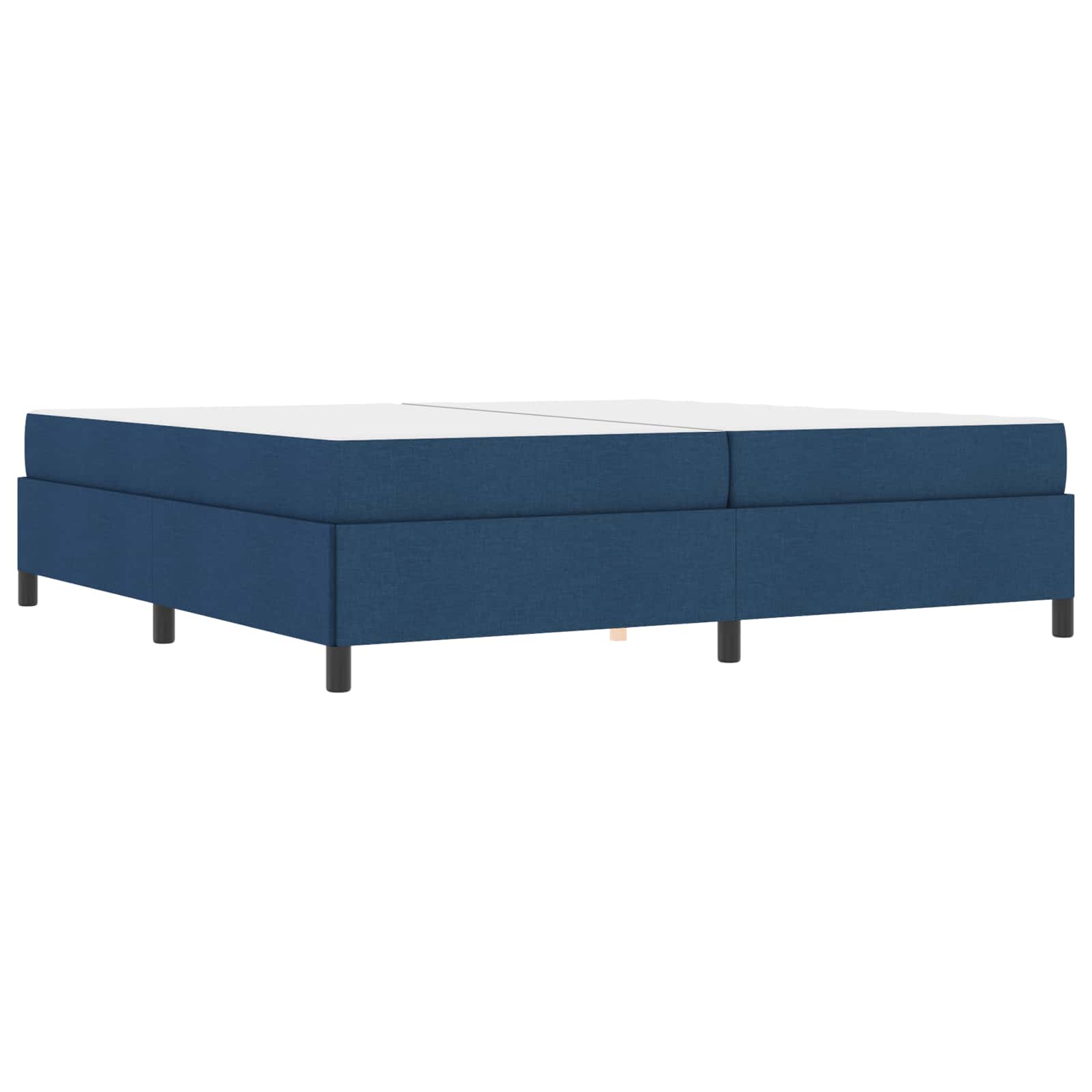 Lit à ressorts avec matelas Bleu 200 x 200 cm tissu - XIOS