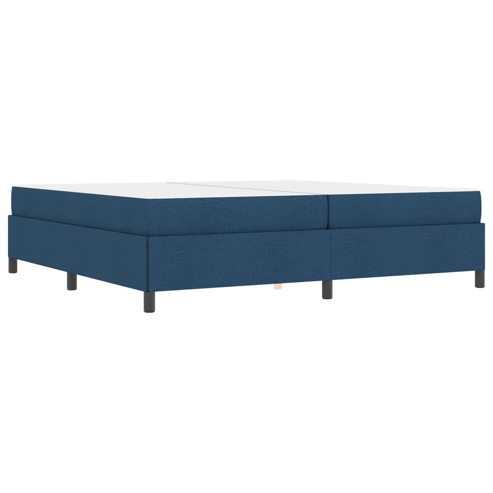 Lit à ressorts avec matelas Bleu 200 x 200 cm tissu - XIOS