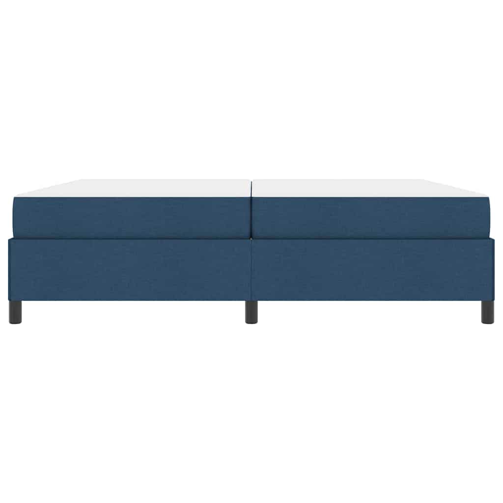 Lit à ressorts avec matelas Bleu 200 x 200 cm tissu - XIOS