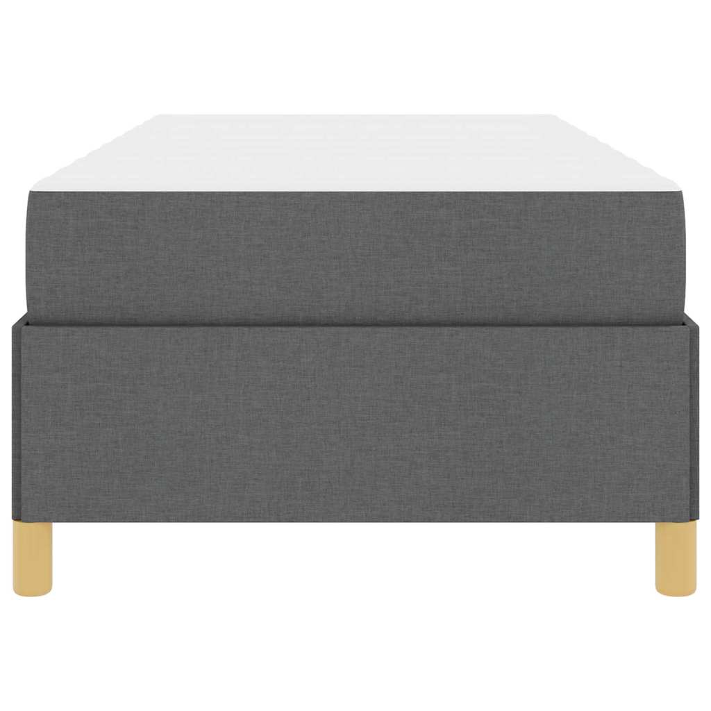 Cadre de lit avec matelas Gris foncé 80 x 200 cm tissu - XIOS